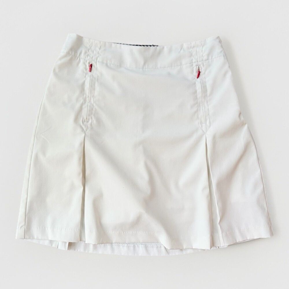 Nike Golf White Skort Long Drive Size 4 Pockets